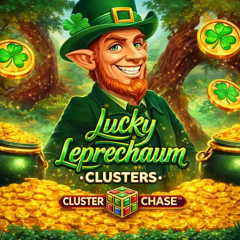 Lucky Leprechaun Clusters slot game banner